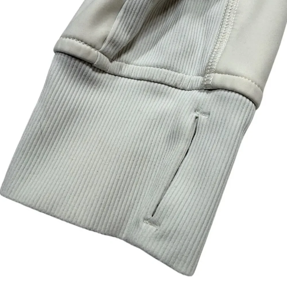 Lululemon Stride Hoodie Jacket Ivory Clean Girl Balletcore Athleisure Sz 8